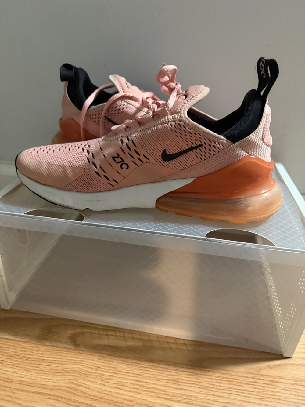 Nike Women’s Air Max 270 in Pink with Orange Air Unit